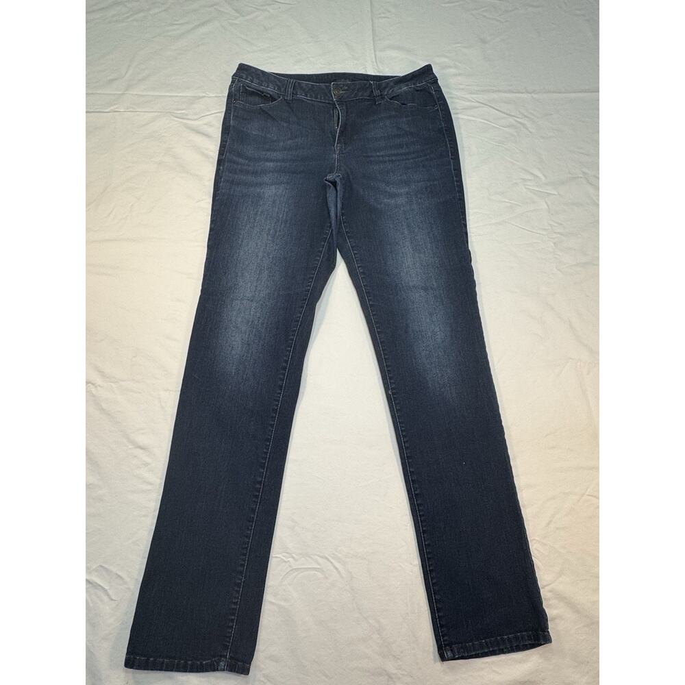 Venezia Straight Stretch Denim Jeans Women sz‎ 16L Blue Pants